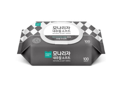 내추럴소프트 물티슈 100매 캡형 모나리자