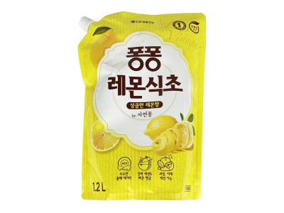 퐁퐁 레몬식초 상쾌한 레몬향 리필 1.2L 주방세제 - O