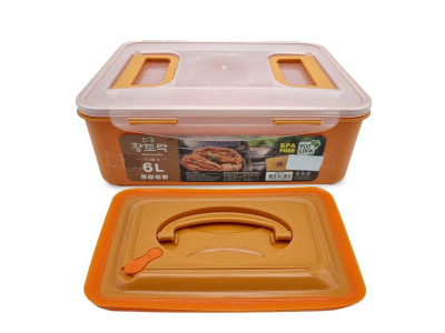 황토락 김치통 6호 소 6L 누름판포함 절임 밀폐용기