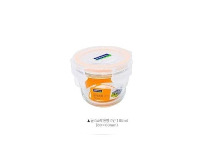 글라스락 밀폐용기 유리반찬통 원형 소 165ml