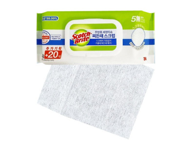 3M 5585 주방 세정티슈 60매 찌든때 노 스크래치