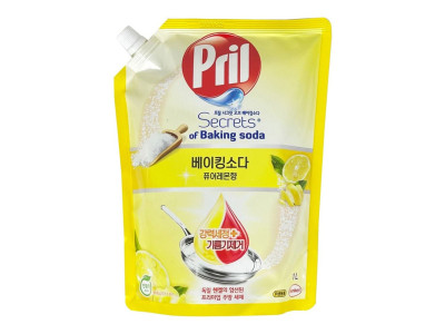 프릴 베이킹소다 퓨어레몬향 주방세제 리필 1L - O