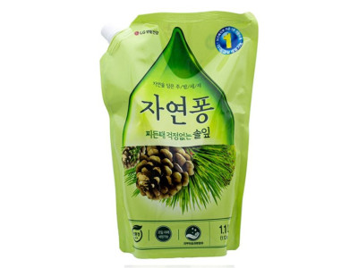 자연퐁 주방세제 솔잎 1.1L 리필 거품 잘나는