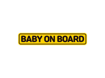 BABY ON BOARD 반사 자석 자동차스티커 28x5cm
