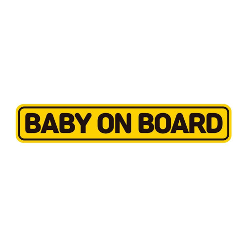 BABY ON BOARD 반사 자석 자동차스티커 28x5cm
