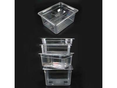 높이 20cm 2분의1 투명 PC 밧드 바트 받드 뚜껑포함