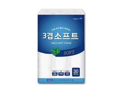 깨끗한나라)3겹데코소프트화장지(27Mx30롤)