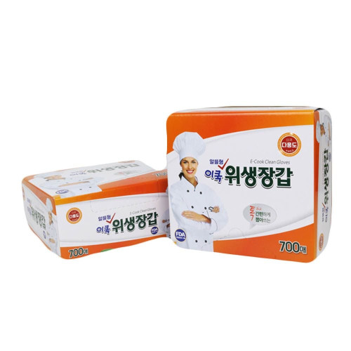 이쿡 알뜰형 다용도 위생장갑 700매 일회용 비닐 장갑