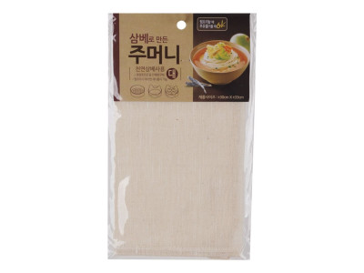 삼베로 만든 면 주머니 - 대 30x33