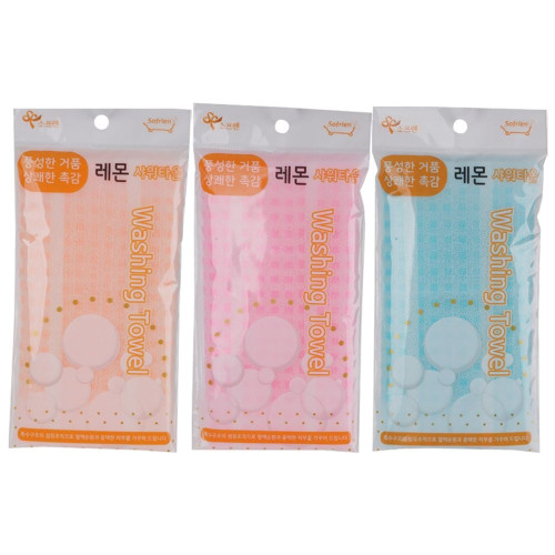 소프렌 레몬 샤워 타올 (색상랜덤)