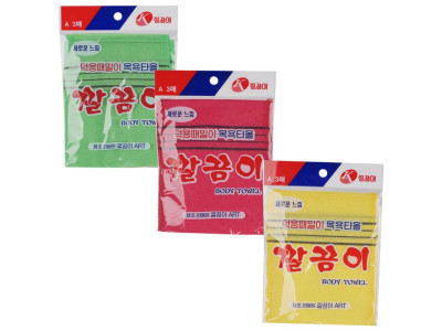 깔끔이 때밀이 3p (색상랜덤)