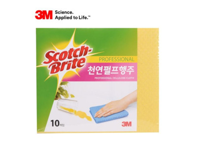 3M 스카치브라이트 천연펄프 행주 노랑 10p
