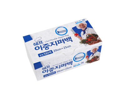 디디샵 중형 쉐프 이중 지퍼백 20x25 100매