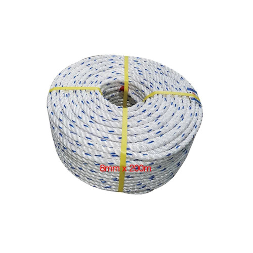 PP 안전로프 빨래줄 밧줄 등산 8mm x 200m 6.2kg
