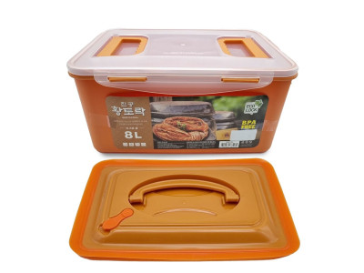 황토락 김치통 6호 중 8L 누름판포함 절임 밀폐용기