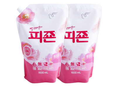 피죤 섬유유연제 1600ml + 1600ml 리필 핑크로즈
