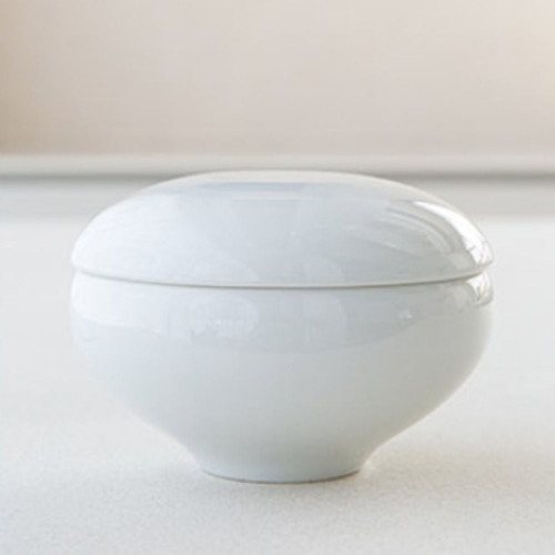 이천도자기 물레삭정 뚜껑 대접 13.5cm