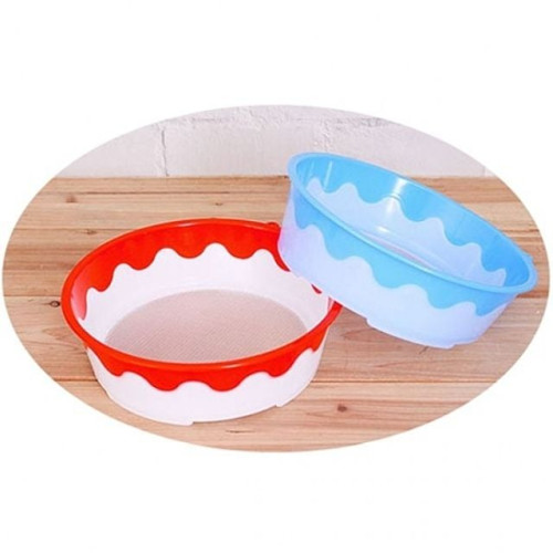 둥근칼라채반(중) 3P 채반 소쿠리 타공채반 채망