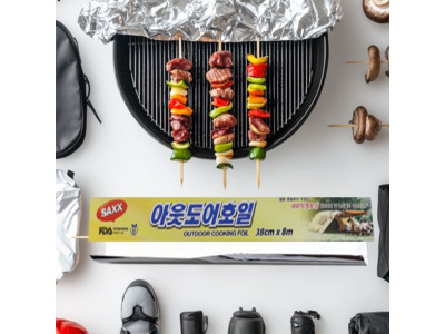 B삼아 아웃도어 캠핑 호일 38cmx8m 두꺼운 바베큐용
