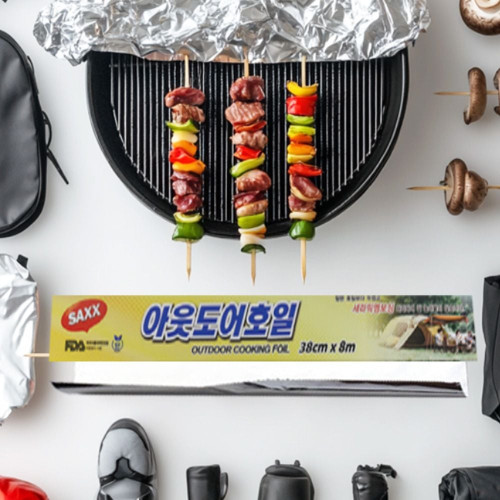 B삼아 아웃도어 캠핑 호일 38cmx8m 두꺼운 바베큐용