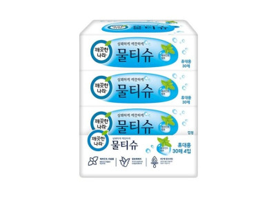 깨끗한나라 물티슈 휴대 30매 4입