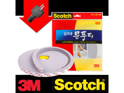 3M 실외용 방수 문풍지 중형3M 단열 PVC스폰지