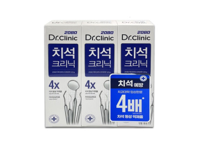 2080 닥터 크리닉 치석치약 120g 3개입 - O