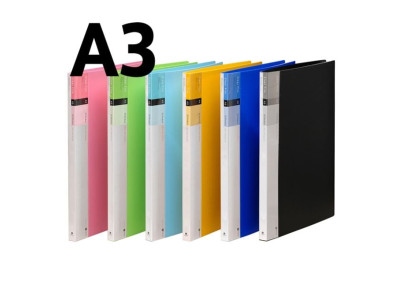 문화 인덱스클리어화일 A3 흑색 F520-81