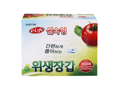 롯데위생장갑(실속형)23.5x27x300매