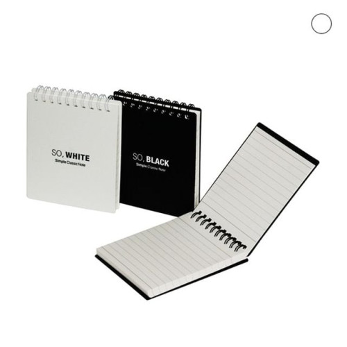 데이스토리 PP사각수첩 화이트 92x105