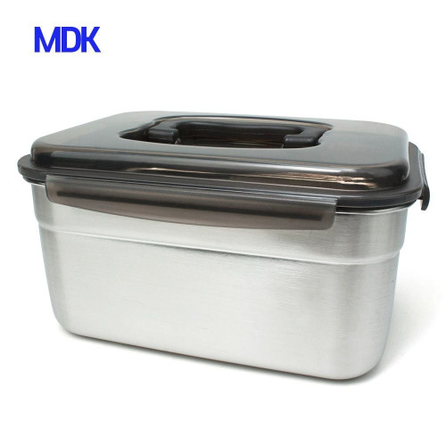 손잡이 스텐용기 직사각 스테인레스 반찬통 3600ml