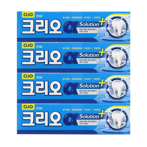 알파솔루션플러스 치약 120g 4입 크리오