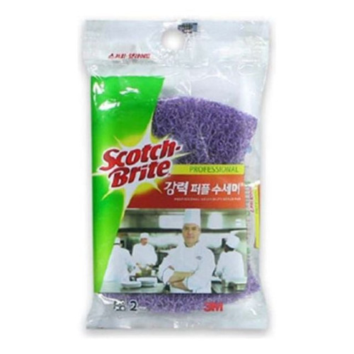 3M 스카치브라이트 강력 퍼플 수세미x2개입