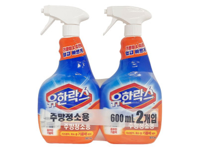 유한락스 주방청소용(본품600ml 2입) 렌지후드 때제거