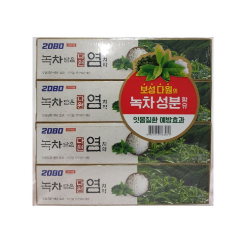 2080 녹차 담은 다원 염치약 120g 4개입 기획 애경