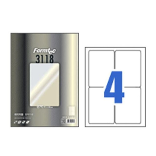 폼텍 물류관리용 광택 라벨 LA-3118 20매 4칸