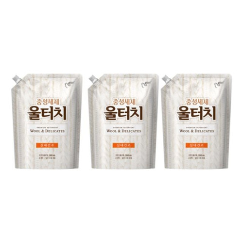 울터치 프리미엄 중성세제 1.3L 겸용 리필 3개입