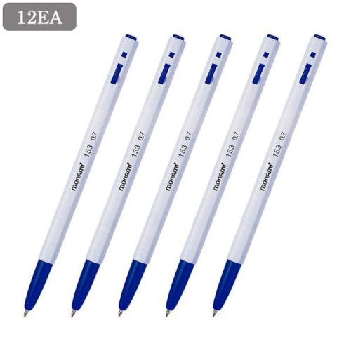 모나미 153볼펜(0.7mm) 청색 12EA