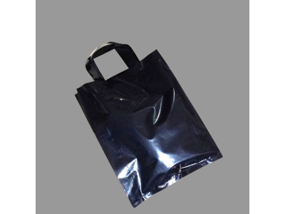 PE 손잡이 팬시봉투 -블랙 26X32cm 옆면6cm 25매
