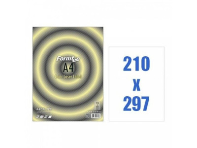 폼텍 칼라 프린터 라벨지 A4 1칸 100매 CL3130