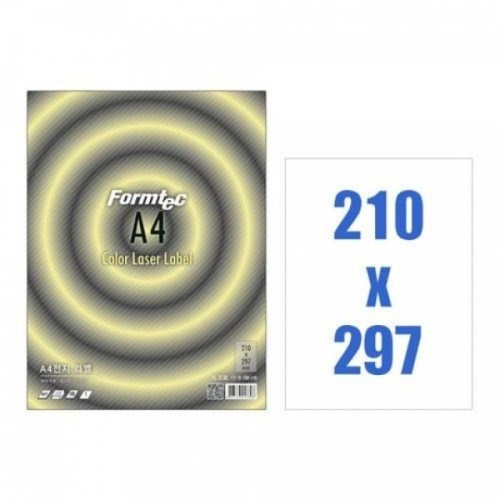 폼텍 칼라 프린터 라벨지 A4 1칸 100매 CL3130