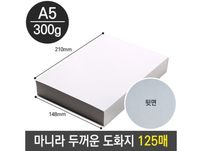 마니라 마분지 두꺼운 도화지 300g A5 미술 종이