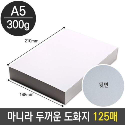 마니라 마분지 두꺼운 도화지 300g A5 미술 종이