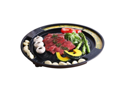 국산 퀸센스 미니원형구이 멀티팬 삼겹살 김치 계란찜