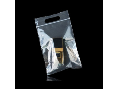 투명 PE 지퍼식 쇼핑 팬시봉투 18cmX25cm +5cm 100매