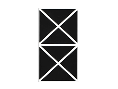 칼라모양스티커 큰세모(65X30) 7매입 검정색 326-1BK