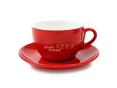 도자기 카푸치노 레드 커피잔 커피컵 머그컵 머그잔