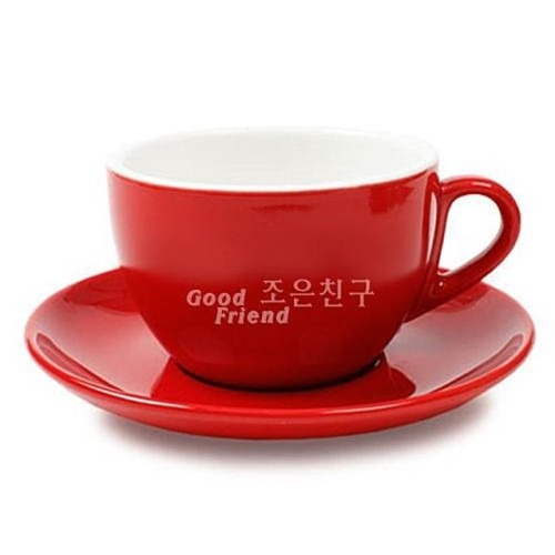 도자기 카푸치노 레드 커피잔 커피컵 머그컵 머그잔
