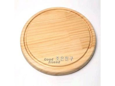 원형 나무 트레이 소 식기받침대
