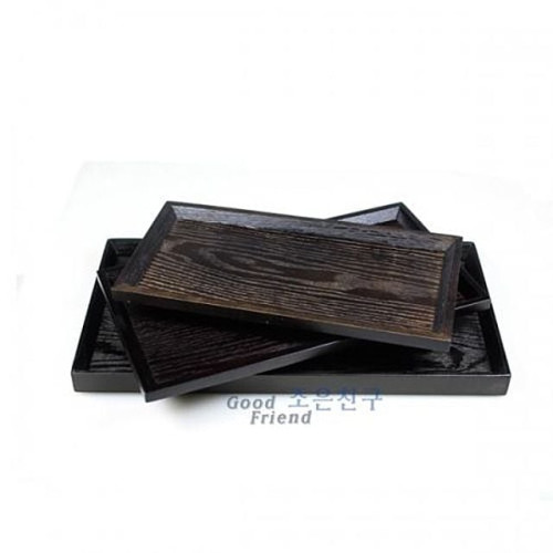 옻칠 원목 트레이(옻칠 후식쟁반 대) 36 x 19